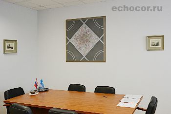 Акустическая панель ЭхоКор в интерьере кабинета