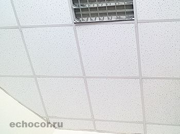 Потолок до монтажа панелей ЭхоКор