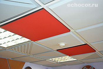 Окрашенные потолочные акустические панели ЭхоКор